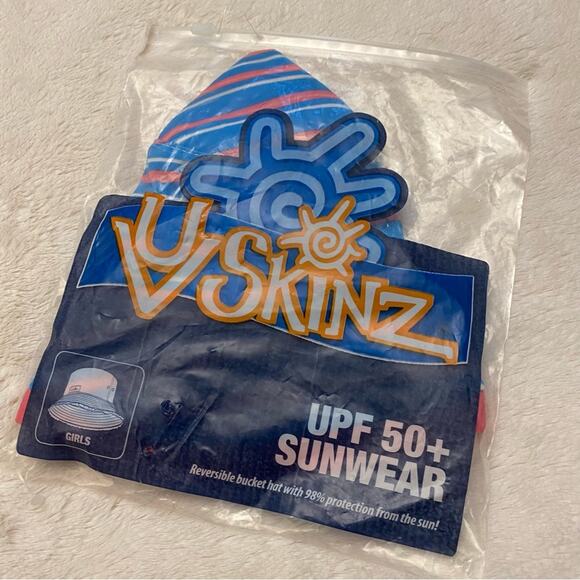 NEW UV Skinz Reversible Bucket Hat Girl's Sun Protection Bucket Hat - Picture 2 of 6